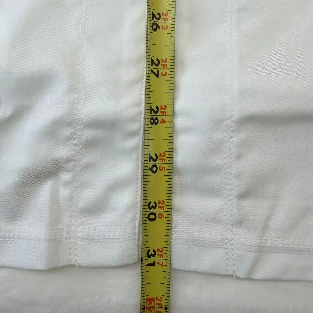 Dickies White Essence‎ Women's Warm-up Jacket - DK302 Full Zip Size Large Scrubs